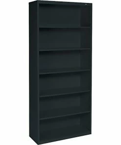 Brand new 👏 Tennsco 6-Shelf 78"H Metal Bookcase, Black (BC18-72- BLK) 🧨