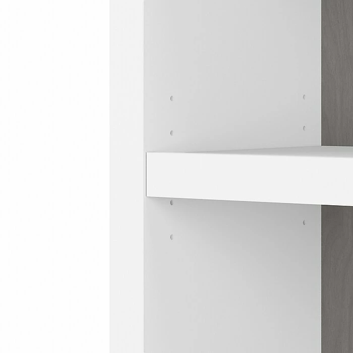 Flash Sale ๐ Office By Kathy Ireland® Echo 5-Shelf 66"H Bookcase, Pure White/Modern Gray (KI60504-03) ๐ - Image 5