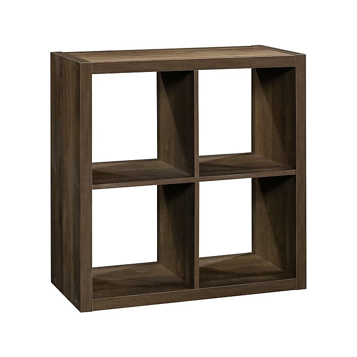 Brand new ๐ฏ Sauder 4-Shelf 31"H Cube Bookcase, Smoked Oak (430191) ๐
